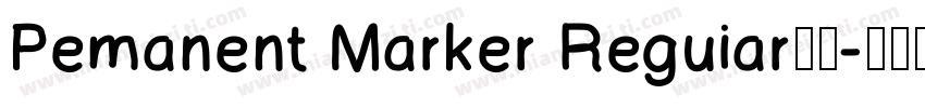 Pemanent Marker Reguiar字体字体转换